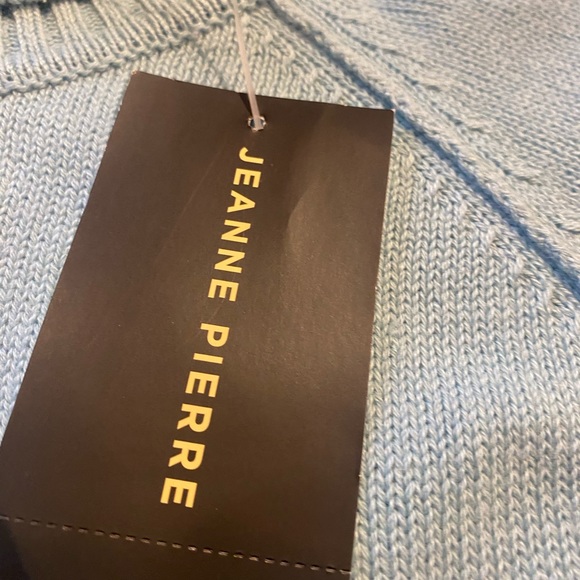 Women’s nwts baby blue cowl neck sweater by Jeanne Pierre 100% cotton sz M - Picture 11 of 13